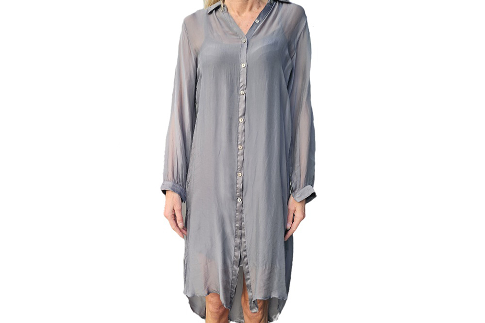 Silk Dress 12422 Grey